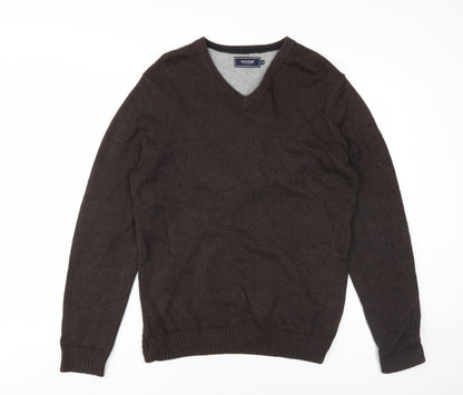 Maine New England Men's Brown Cotton Pullover Jumper - M