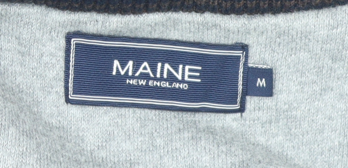 Maine New England Men's Brown Cotton Pullover Jumper - M