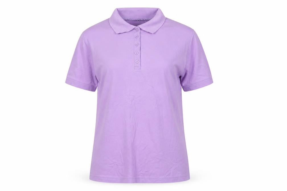 Womens UK Size L Isle Essentials Purple Basic Polo
