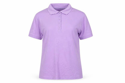 Womens UK Size L Isle Essentials Purple Basic Polo