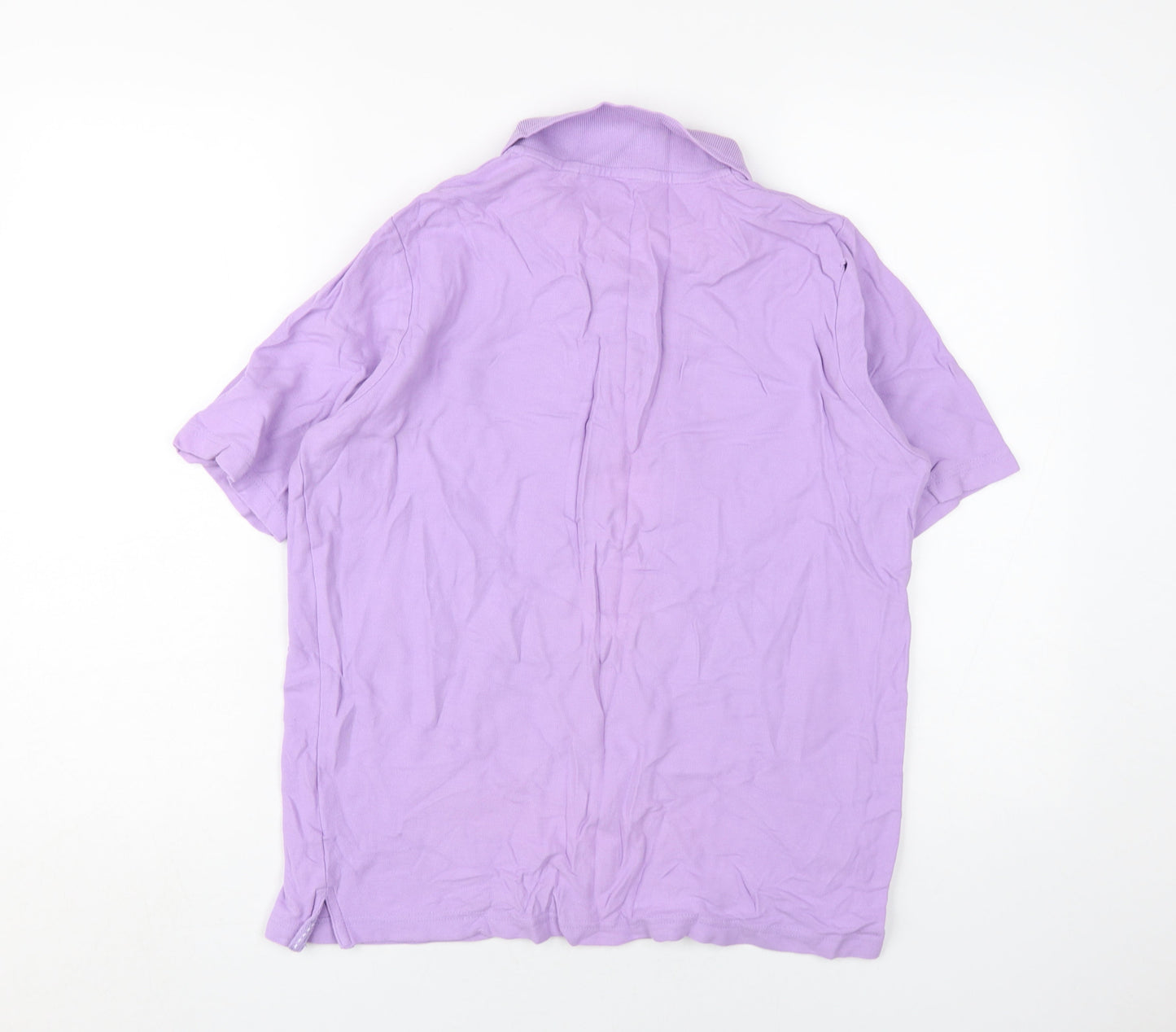 Womens UK Size L Isle Essentials Purple Basic Polo