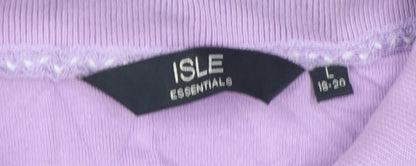 Womens UK Size L Isle Essentials Purple Basic Polo