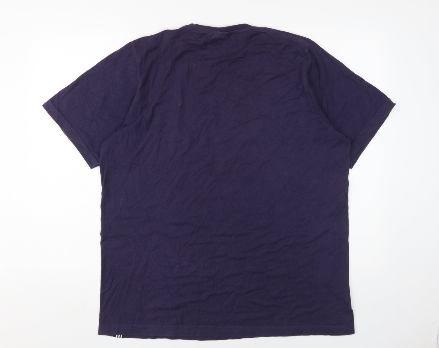 Adidas Men's Blue Graphic Logo T-Shirt, Size L