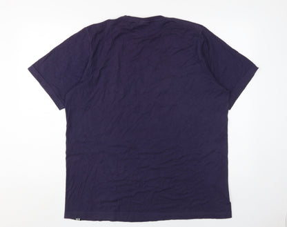 Adidas Men's Blue Graphic Logo T-Shirt, Size L