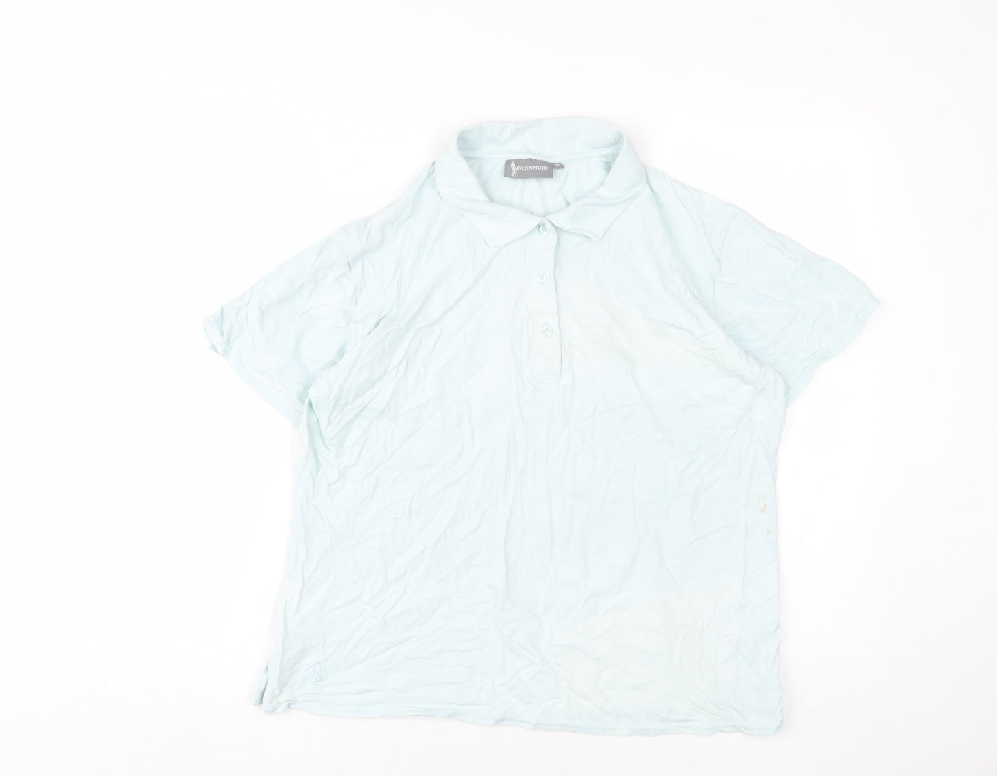 Unisex Adults UK Size XL Glenmuir Blue Basic Polo