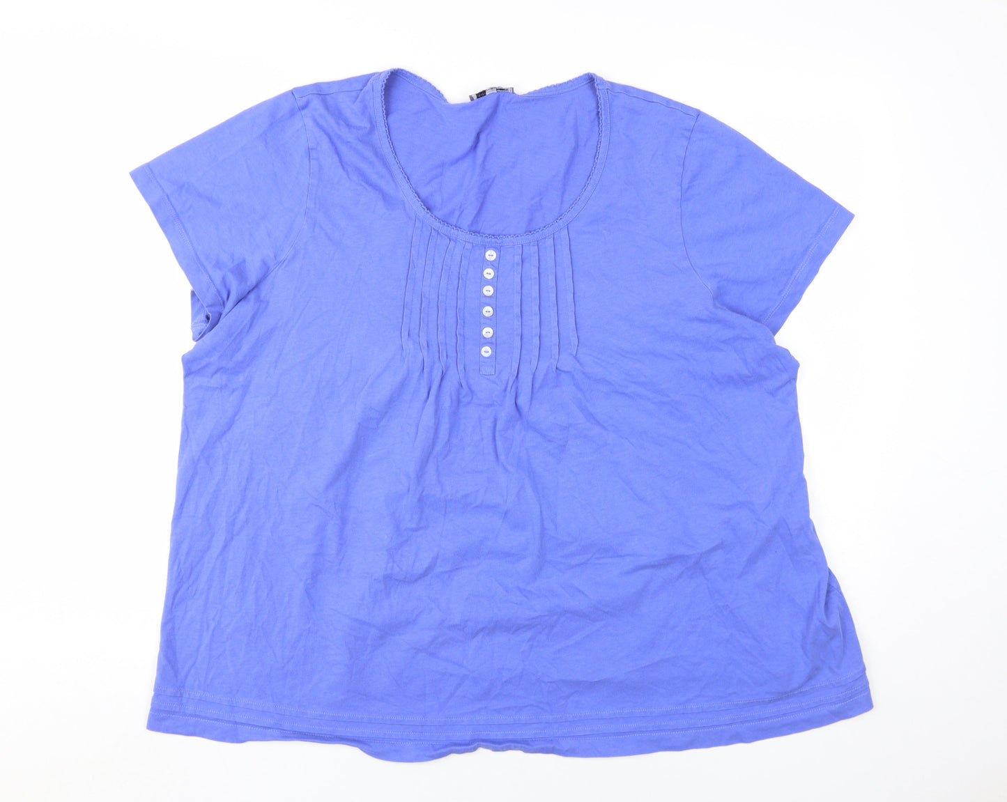 Womens UK Size 24 Rogers+Rogers Blue Basic T-Shirt