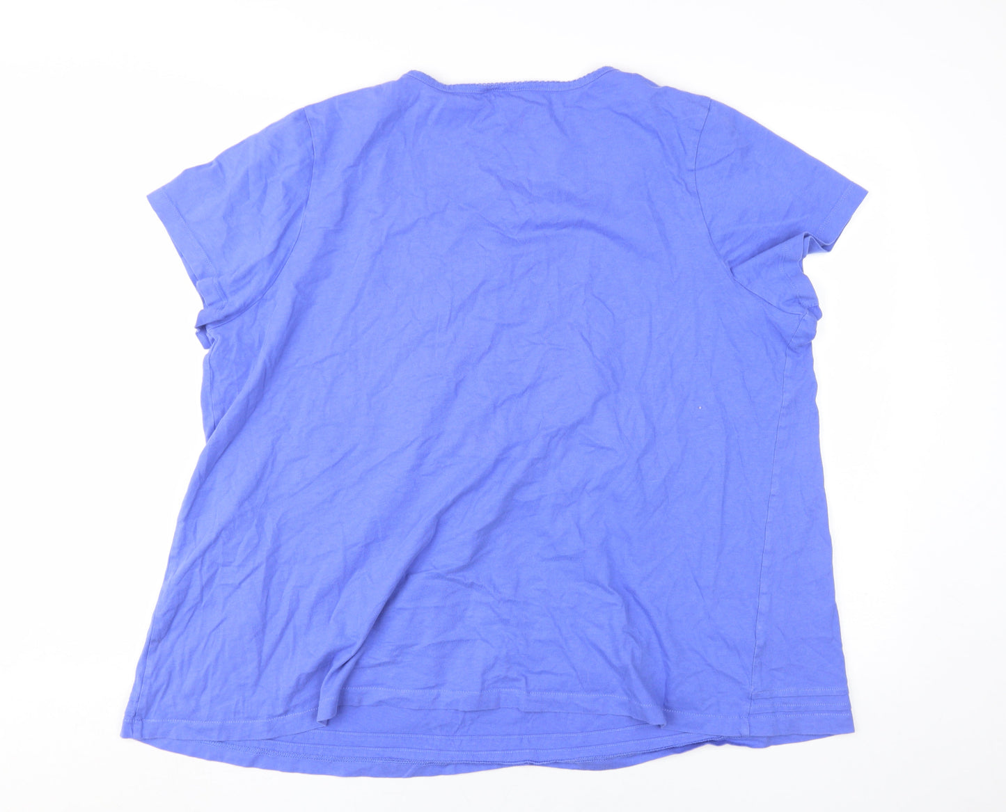 Womens UK Size 24 Rogers+Rogers Blue Basic T-Shirt