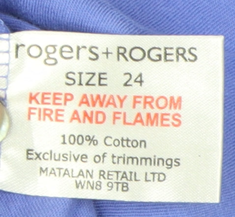 Womens UK Size 24 Rogers+Rogers Blue Basic T-Shirt
