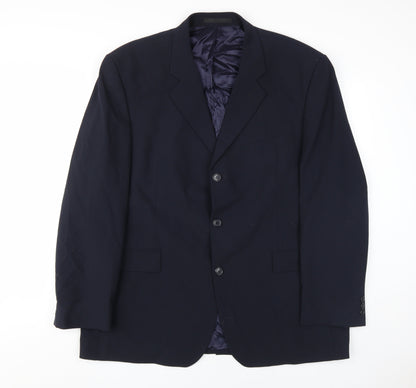 Mens UK Size 46 Centaur Regular Blue Suit Jacket