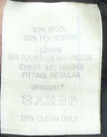 Mens UK Size 40 Savoy Taylors Guild Regular Grey Suit Jacket