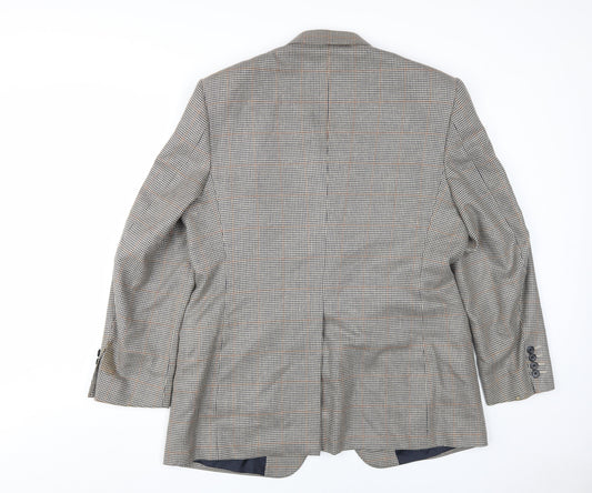 Aquascutum Men's Grey Checked Blazer, 42S