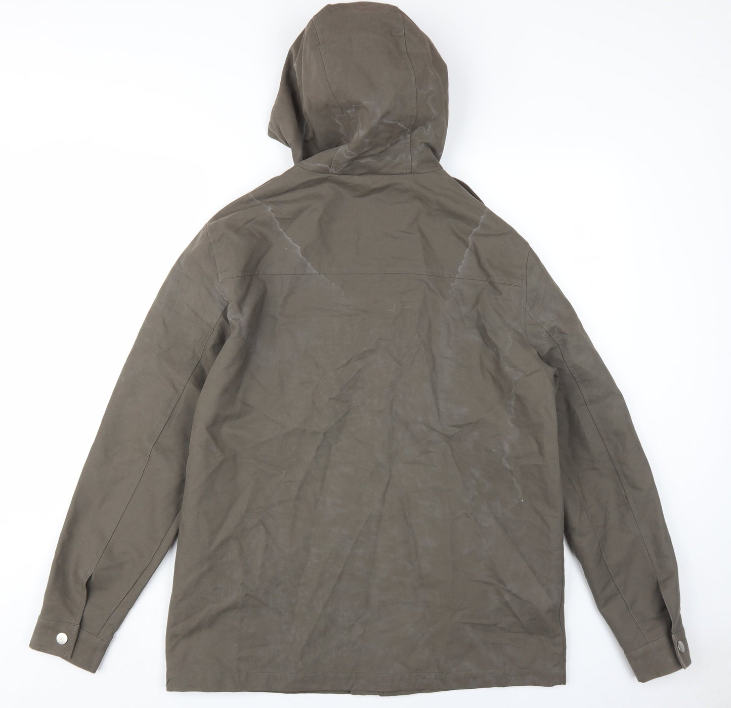 Villain Brown Parka Jacket M Unisex Hooded Cotton