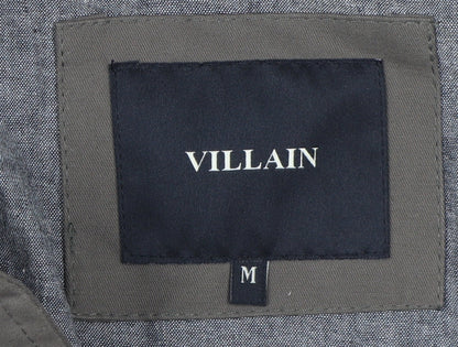 Villain Brown Parka Jacket M Unisex Hooded Cotton