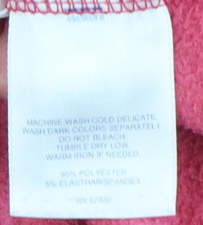 Womens UK Size M Lands' End Pink Henley Sweatshirt