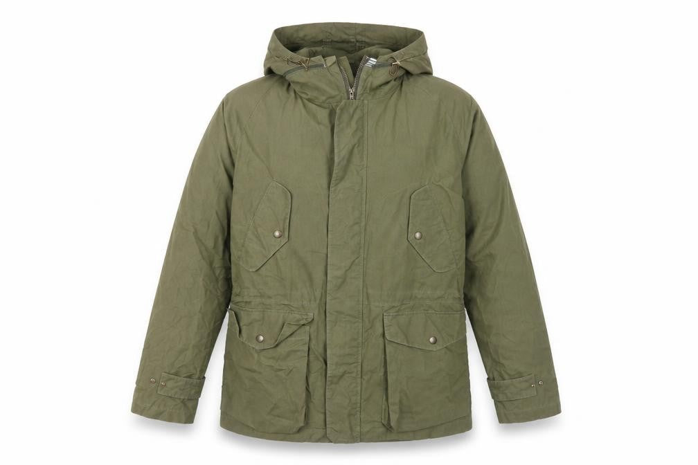 Impermeabile Womens Green Short Parka Jacket, Size 12