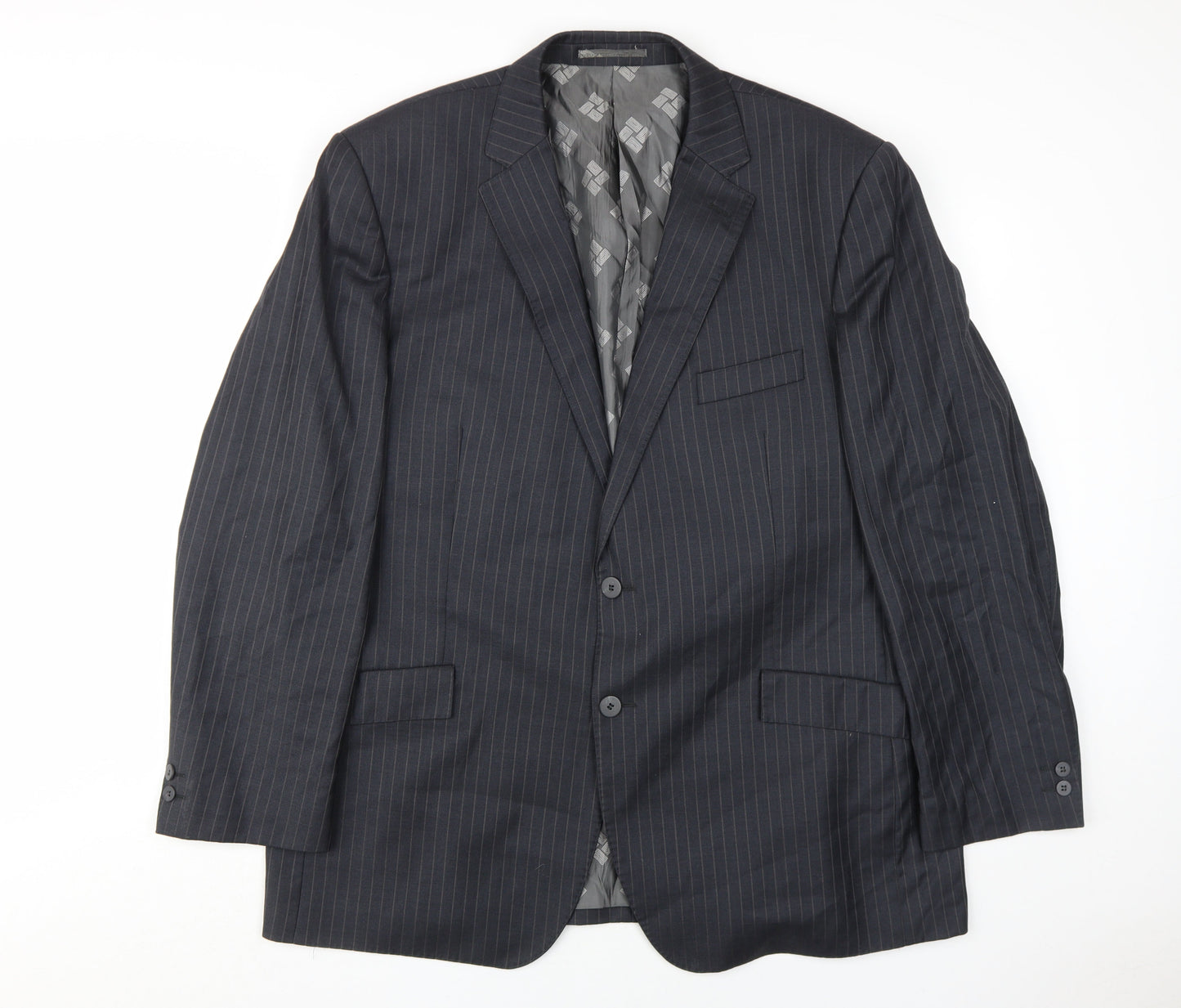 Mens UK Size 46 Pierre Cardin Regular Black Suit Jacket