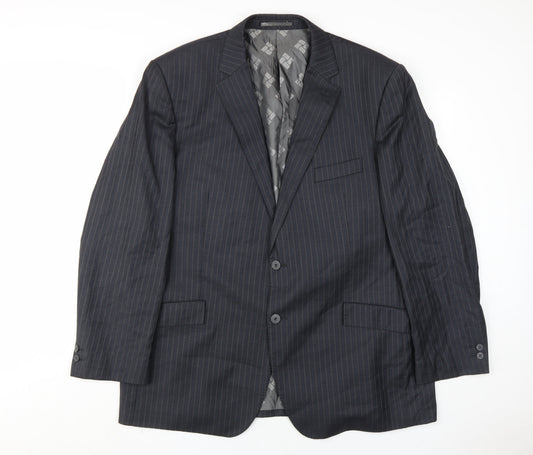 Mens UK Size 46 Pierre Cardin Regular Black Suit Jacket