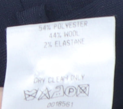 Mens UK Size 36 Centaur Regular Fit Dress Pants Black Trousers