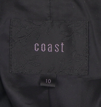 Coast Black Women’s Blazer UK 10 Notch Lapel Formal