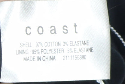 Coast Black Women’s Blazer UK 10 Notch Lapel Formal