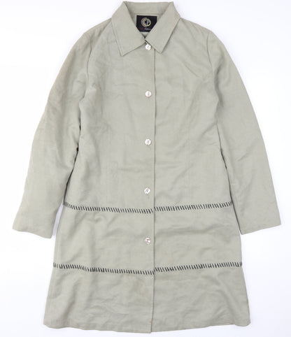 Chilli Pepper Women's Grey Basic Coat Size 2
