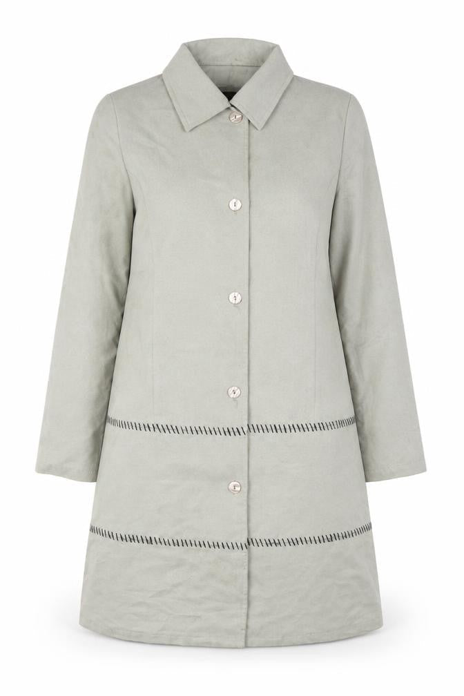 Chilli Pepper Women's Grey Basic Coat Size 2