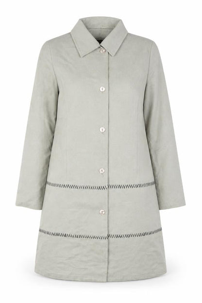 Chilli Pepper Women's Grey Basic Coat Size 2