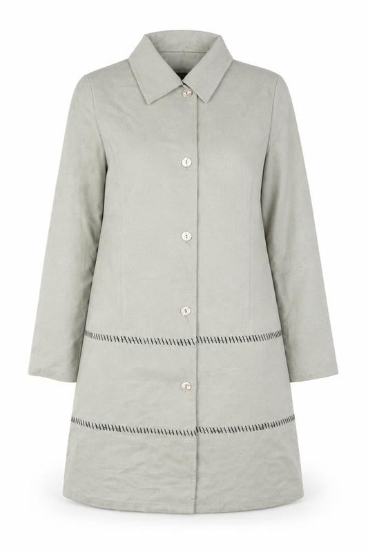 Chilli Pepper Women's Grey Basic Coat Size 2