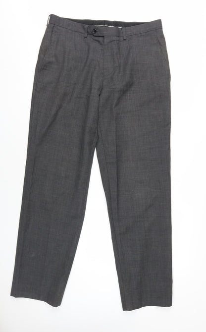Savoy Taylors Guild Men's Grey Dress Pants 34 Regular