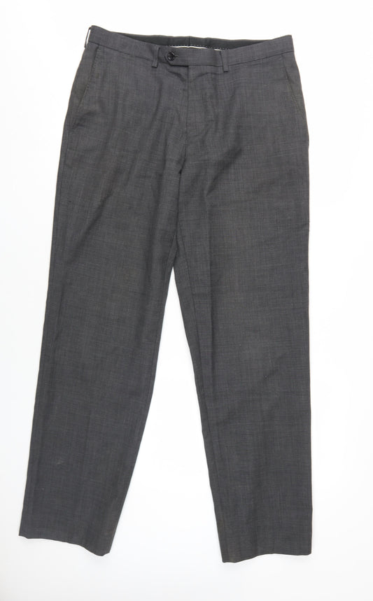 Savoy Taylors Guild Men's Grey Dress Pants 34 Regular