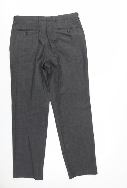 Savoy Taylors Guild Men's Grey Dress Pants 34 Regular