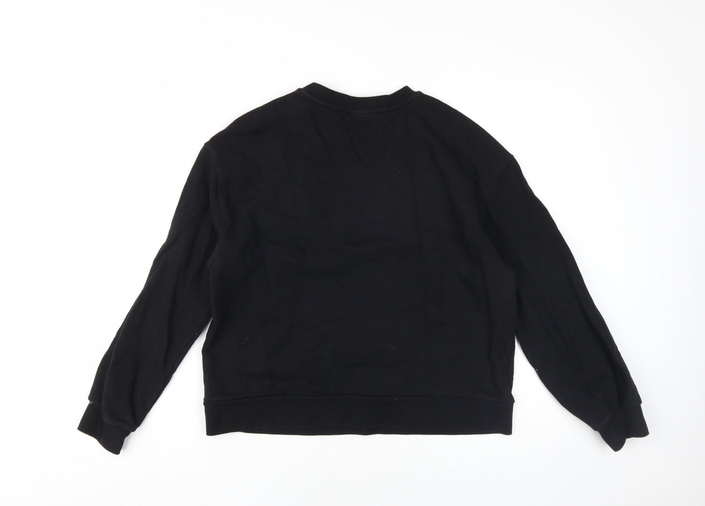 H&M Unisex Black Medium Pullover Sweatshirt
