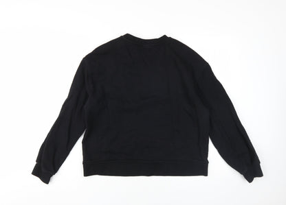 H&M Unisex Black Medium Pullover Sweatshirt