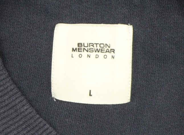 Mens UK Size L Burton Menswear London Blue Bomber Jacket