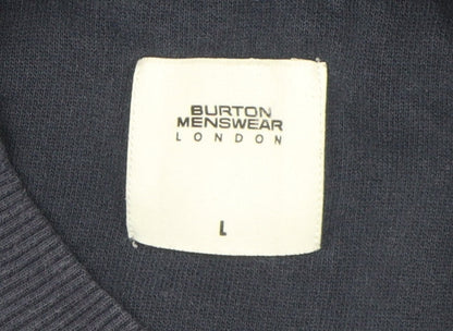 Mens UK Size L Burton Menswear London Blue Bomber Jacket