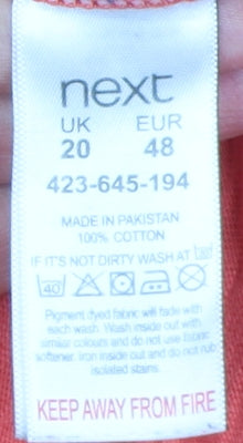 Womens UK Size 20 NEXT Red