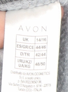 Avon Women's Grey Sweatshirt Dress, Size 14-16, Christmas