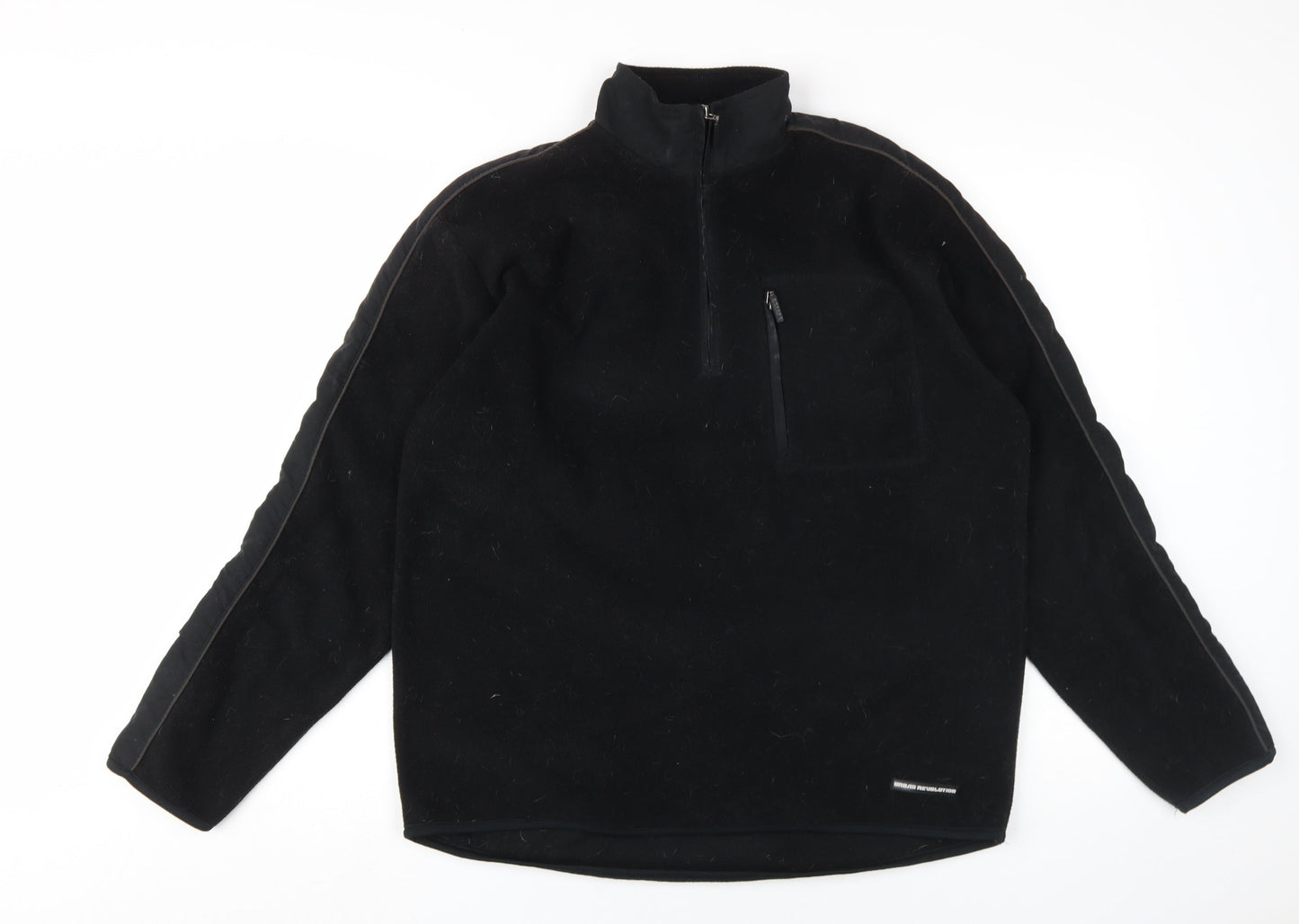 Urban Revolution Men's Black Fleece 1/2 Zip Sweatshirt M