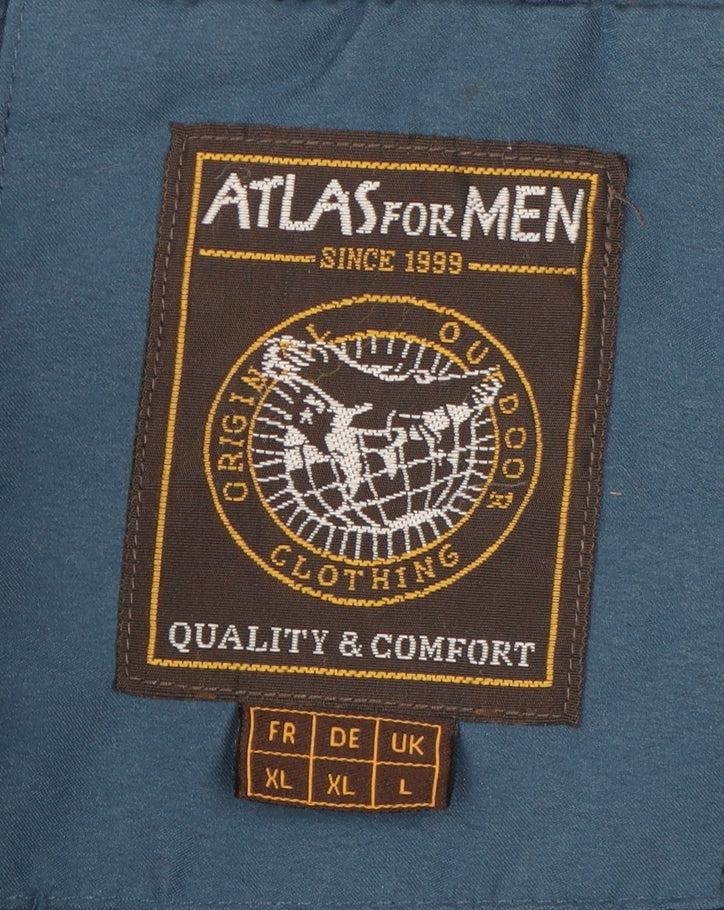 Atlas for Men Blue Windbreaker Jacket Men's L Casual