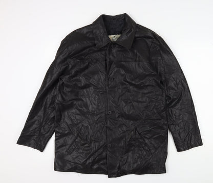 Mens UK Size XL Chlem Black Overcoat