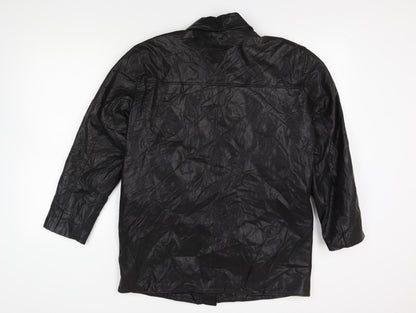 Mens UK Size XL Chlem Black Overcoat