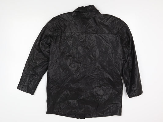 Mens UK Size XL Chlem Black Overcoat