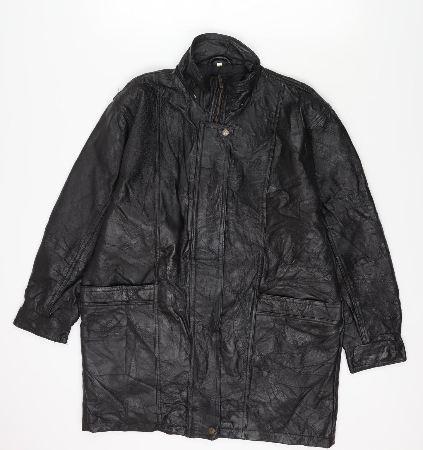 Mens UK Size M Vintage Black Overcoat
