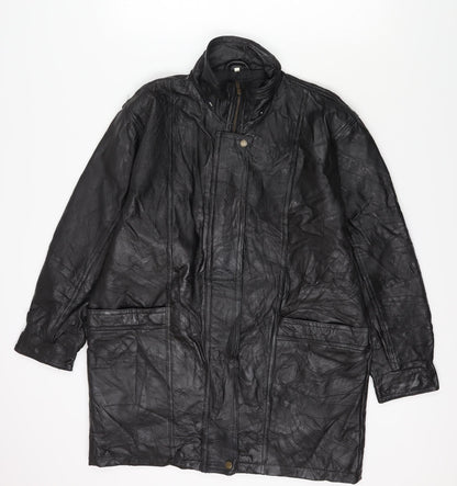 Mens UK Size M Vintage Black Overcoat