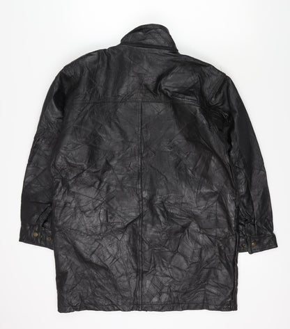 Mens UK Size M Vintage Black Overcoat