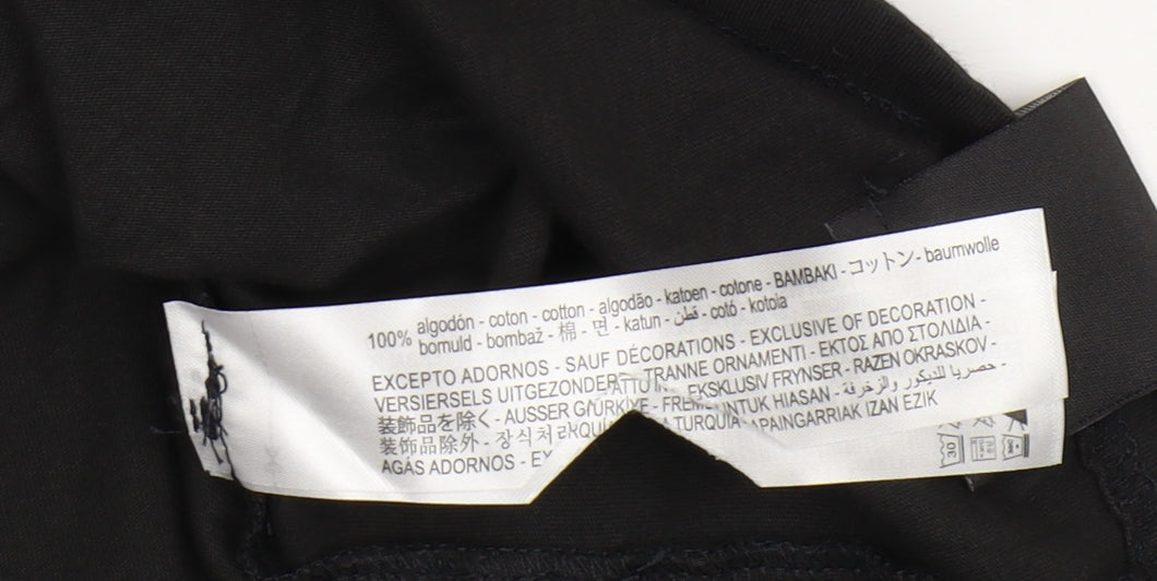 Mens UK Size XS Bershka Black  T-Shirt