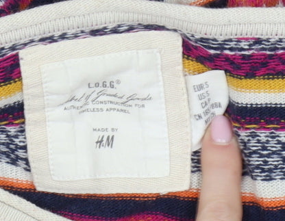 Womens UK Size S H&M Multicoloured Pullover Jumper