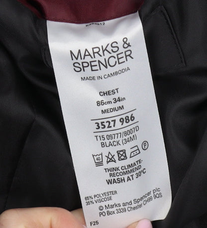 Mens UK Size 34 Marks and Spencer Regular Black Suit Jacket
