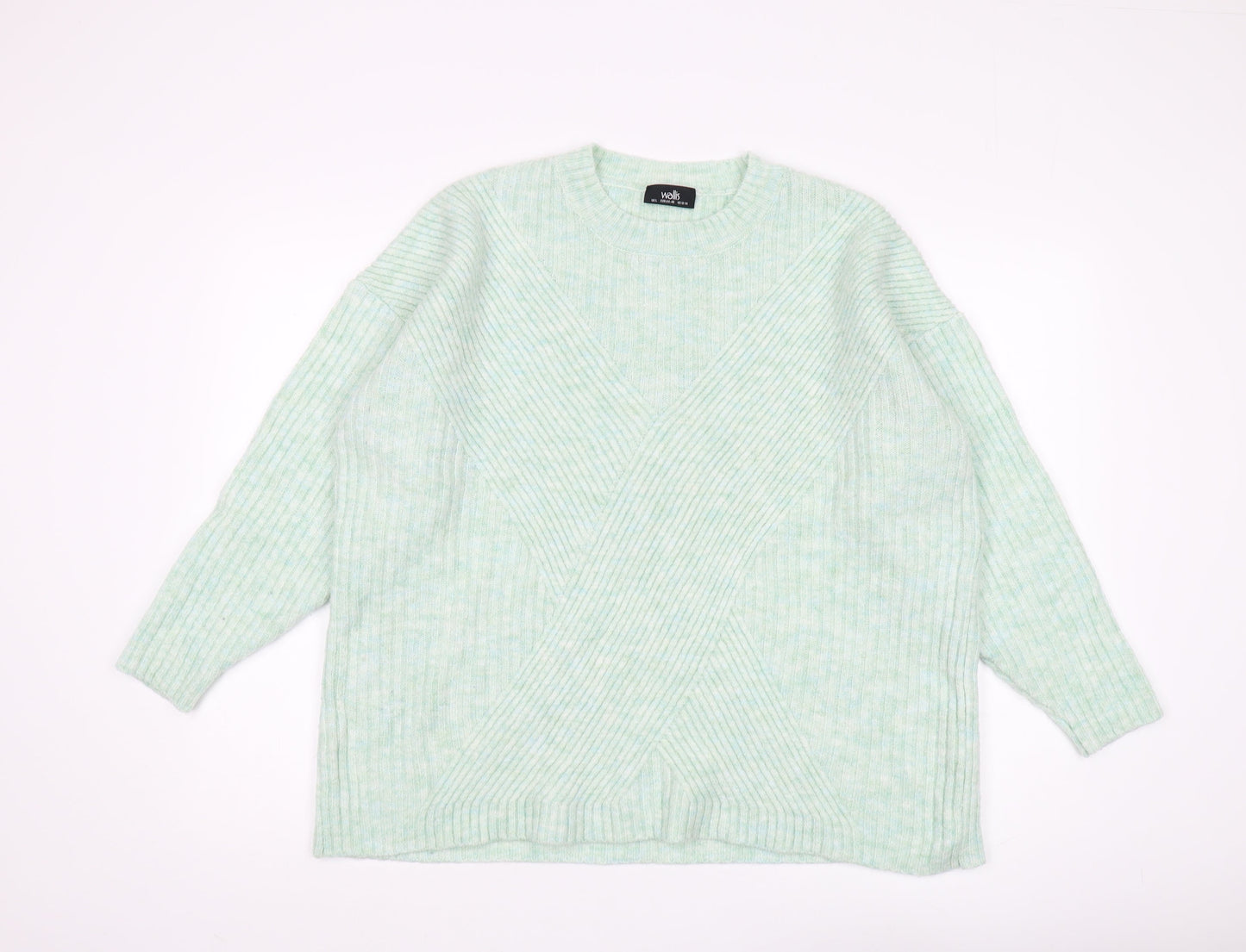 Womens UK Size L Wallis Green Pullover Jumper