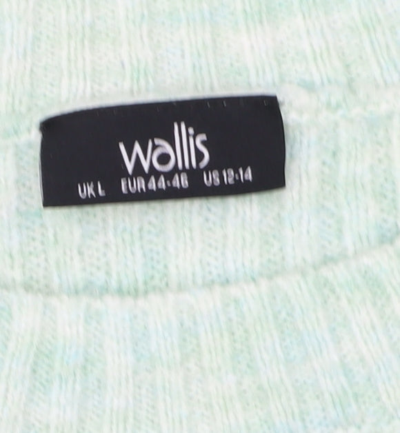Womens UK Size L Wallis Green Pullover Jumper